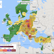 A snapshot of particulate pollution across Europe on Jan. 27, 2018.